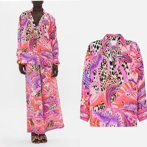 NWT Camilla Wing Collar Blouse Viola Vintage
